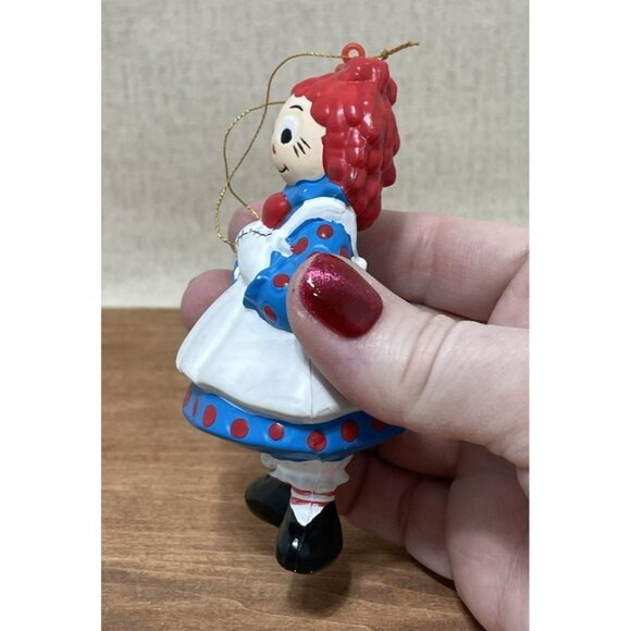 Vintage 1992 Raggedy Ann Ornament Plastic Blow Mold Appx 3 Inch - Picture 5 of 9